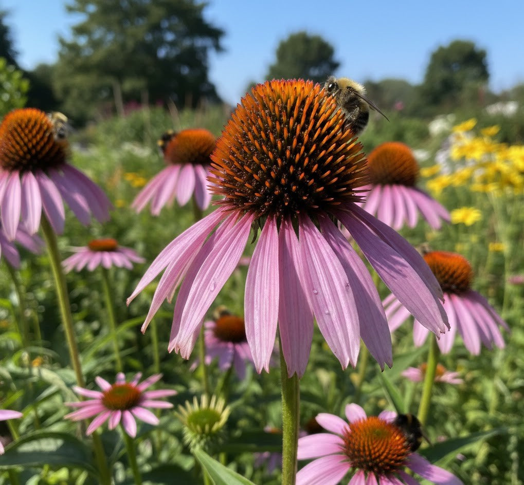 Echinacea Flowers Premium Dried - Purple Coneflower | Organic Botanical